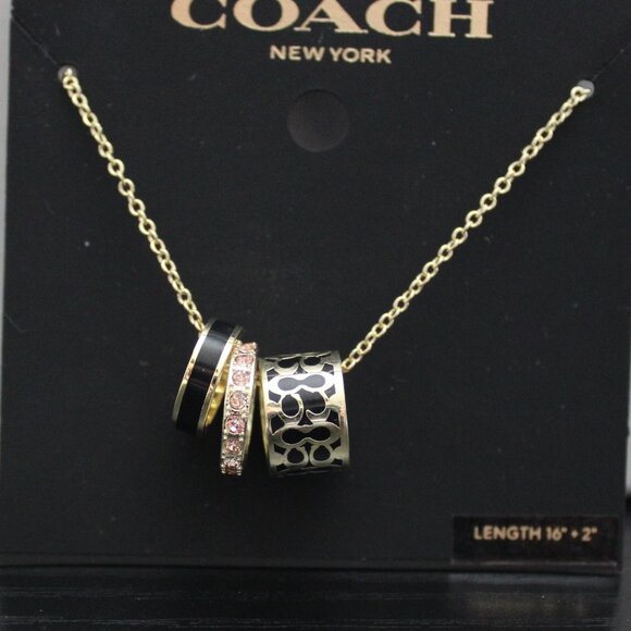 Coach Signature Enamel Necklace - Picture 3 of 5